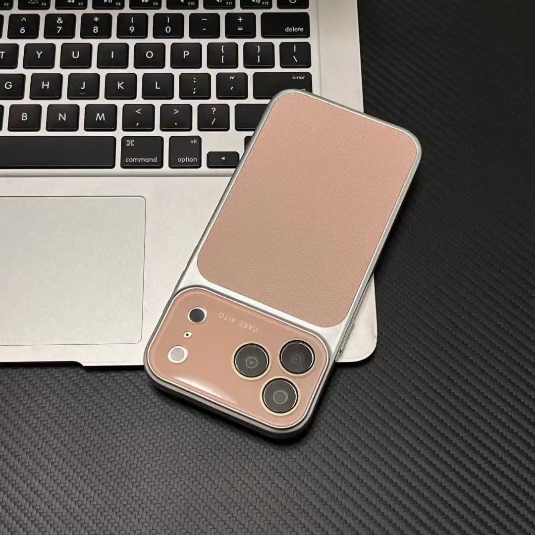 Sleek Punctate Texture Large Window Phone Case with Frosted Crystal Silvery Bumper and Non-Slip Grip