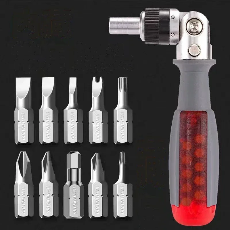 Krachtige 11 In 1 Multi Angle Ratchet Screwdriver Set Strong Magnetic Cross Shaped Screwdriver Suitable for Household Use