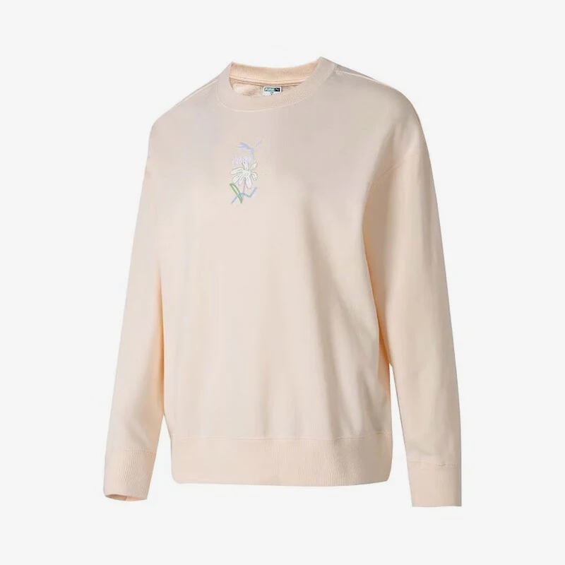 PUMA  2024 여성용 니트 라운드 넥 스포츠 캐주얼 풀오버 625808-64