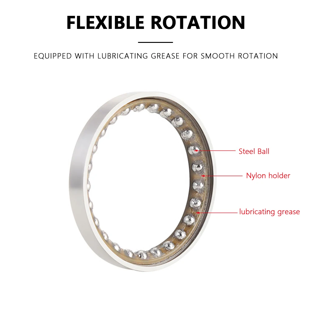 Bicycle Ball Bearing Bike Headset Bearings Steel Bicycle Headset Bearing Repair Parts Wear Resistance Steering Bearings Waterproof Replacement