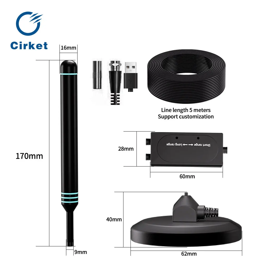 HD Digital TV Antenna Indoor Amplified High Gain 5/25 DBI With Amplifier Booster Quick Response Outdoor Aerial Set