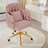 Anchor Gaming Chair Light Luxury Bedroom Girls Makeup Chair Gold Lift Feet Textured Material Office Computer Chair 1