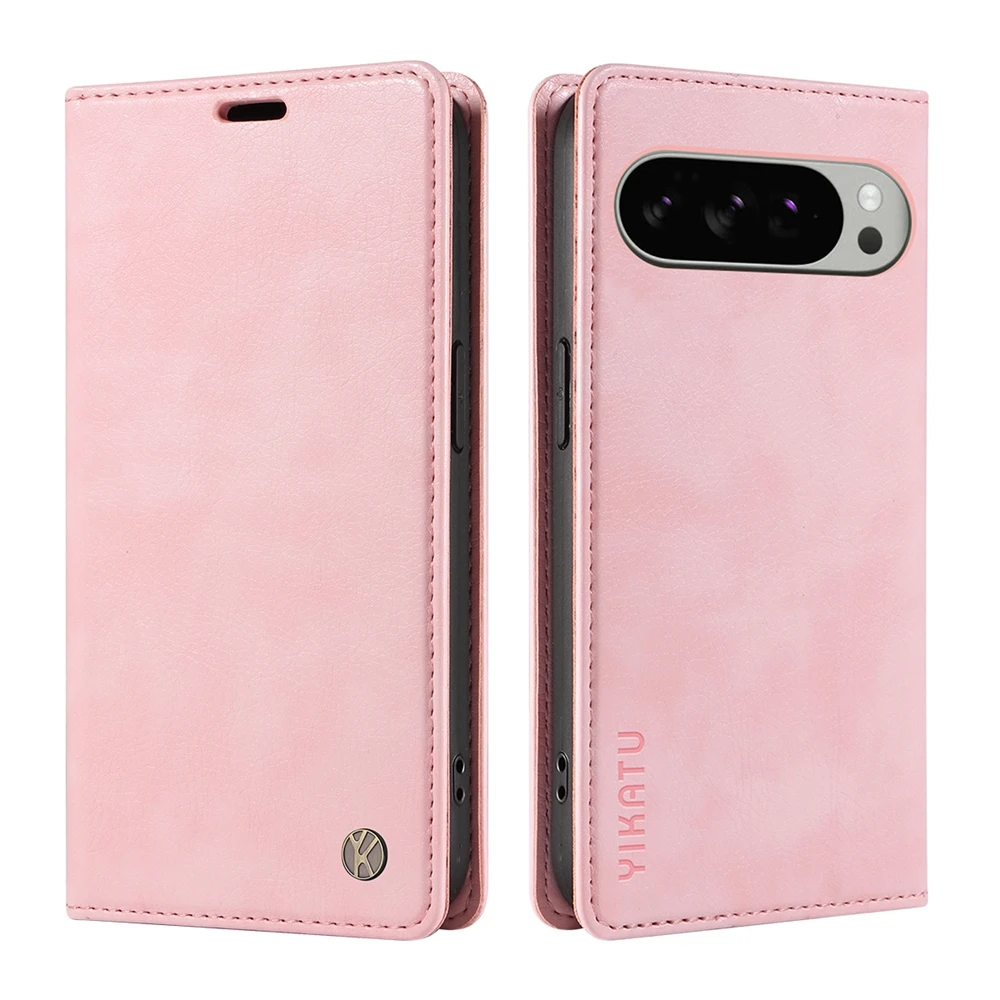 Premium Magnetic Leather Wallet Flip Case | Ultra Slim Shockproof with Litchi Texture