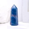 1PC Natural Crystal Blue Fluorite Point Wand Healing Gemstone Fluorite Crystal Column Quartz Tower Home Decoration 4