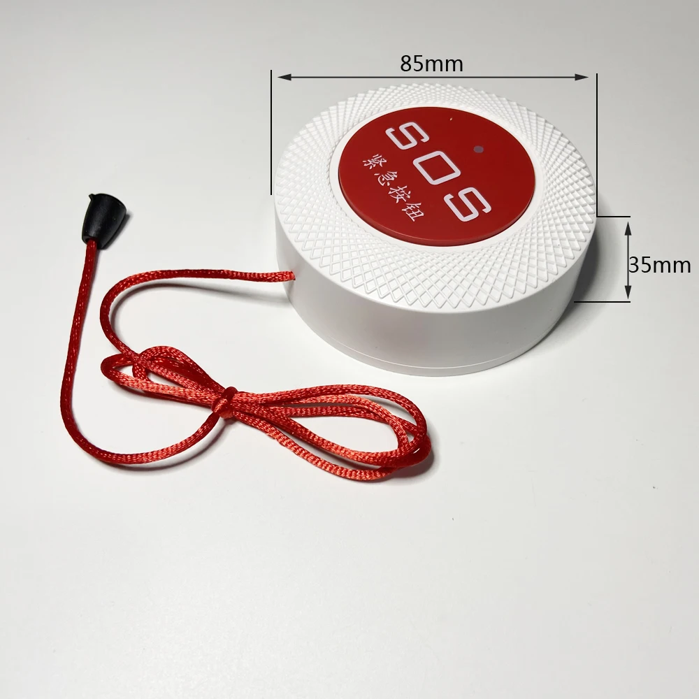 1Pcs 2.4G WiFi Wireless Calling Button For Old Man Tuya APP Push Message Rope Switch Waterproof Use At Washroom Sickroom