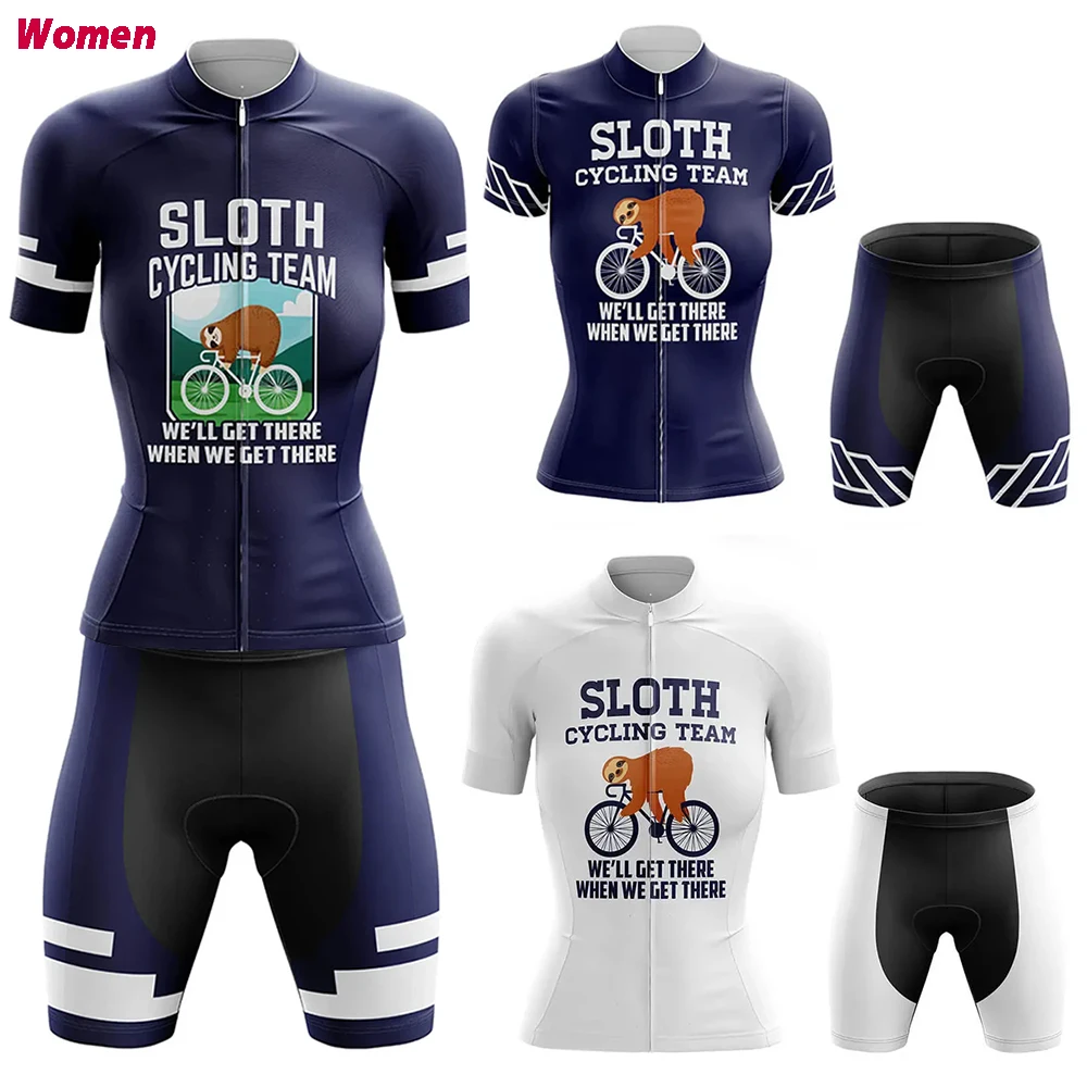 Sloth Cycling Polyester Cycling Clothing Uniform Jersey Women's Bike Shorts Man Mtb Pants Outfit Set Bicycle Mountain Sports