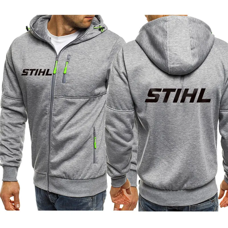 Men Electric Tool Hoodies Stihls Long Sleeve Sweatshirt Zipper Design Hooded Sweatshirt for Men Clothing Sportswear Casual Jacke 6