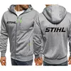 Men Electric Tool Hoodies Stihls Long Sleeve Sweatshirt Zipper Design Hooded Sweatshirt for Men Clothing Sportswear Casual Jacke 6