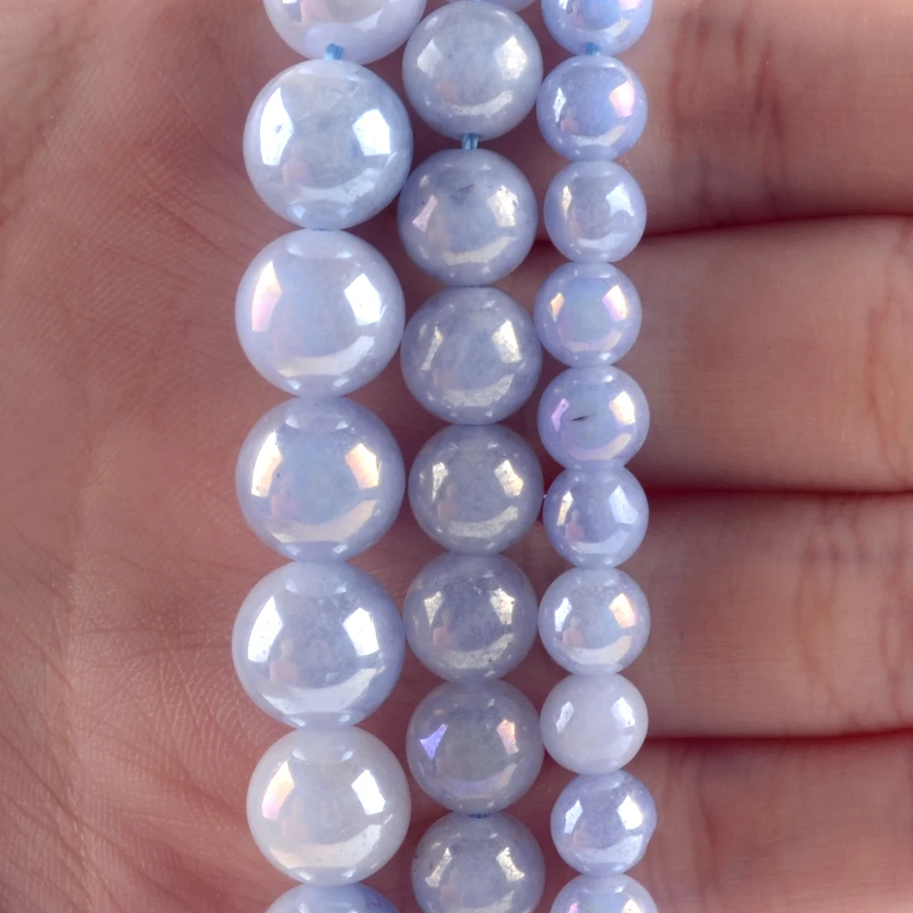 Natural Stone Beads Collection: Blue Chalcedony Crystal & Agate