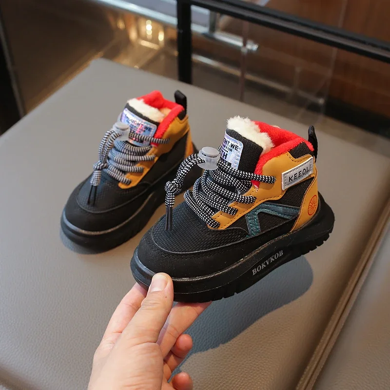 2024 Children Casual Shoes for Girls Boys Winter New Fashion Korean Style Soft Bottom Anti-slippery Versatile Chic Ankle Shoes