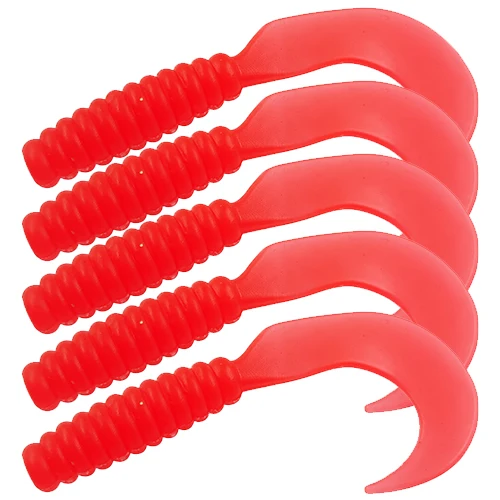 15/100/500pcs Soft Lure Grubs Luminous Paddle Tail Wobblers Silicone Worm Glow Jigging Lure Carp Fishing Shad Artificial Bait 6
