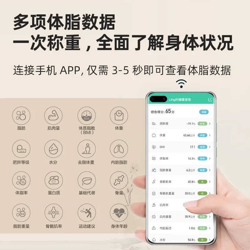 Weight Scale Electronic Scale Intelligent Household Female Precision Health Body Body Fat Weight Loss
