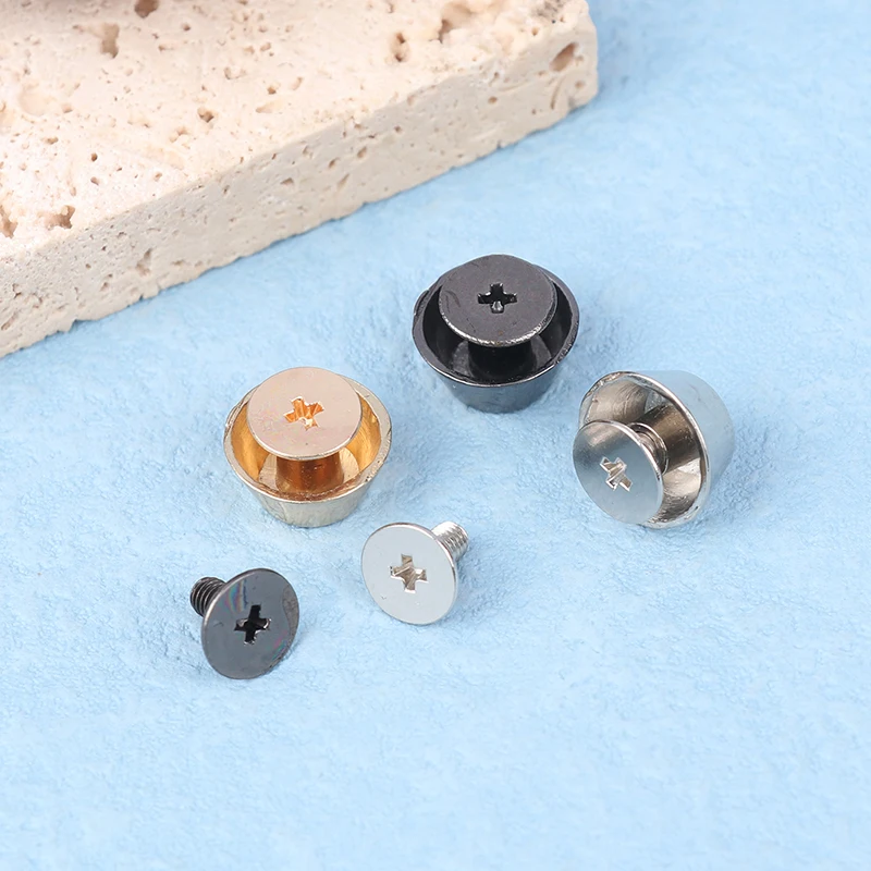 10sets Metal Rivets Metal Bag Legs Bottom Rivets for DIY Leather Studs Bag Wear Protection Rivets for Bottom Belt Accessories
