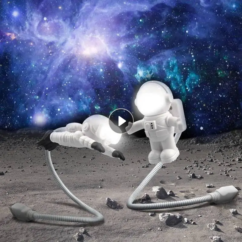 

Astronaut Night Light LED Reading Lamp 5V USB Flexible LED Desk Lamp Space Man Light Cartoon Lamp For Computer Laptop PC Decor