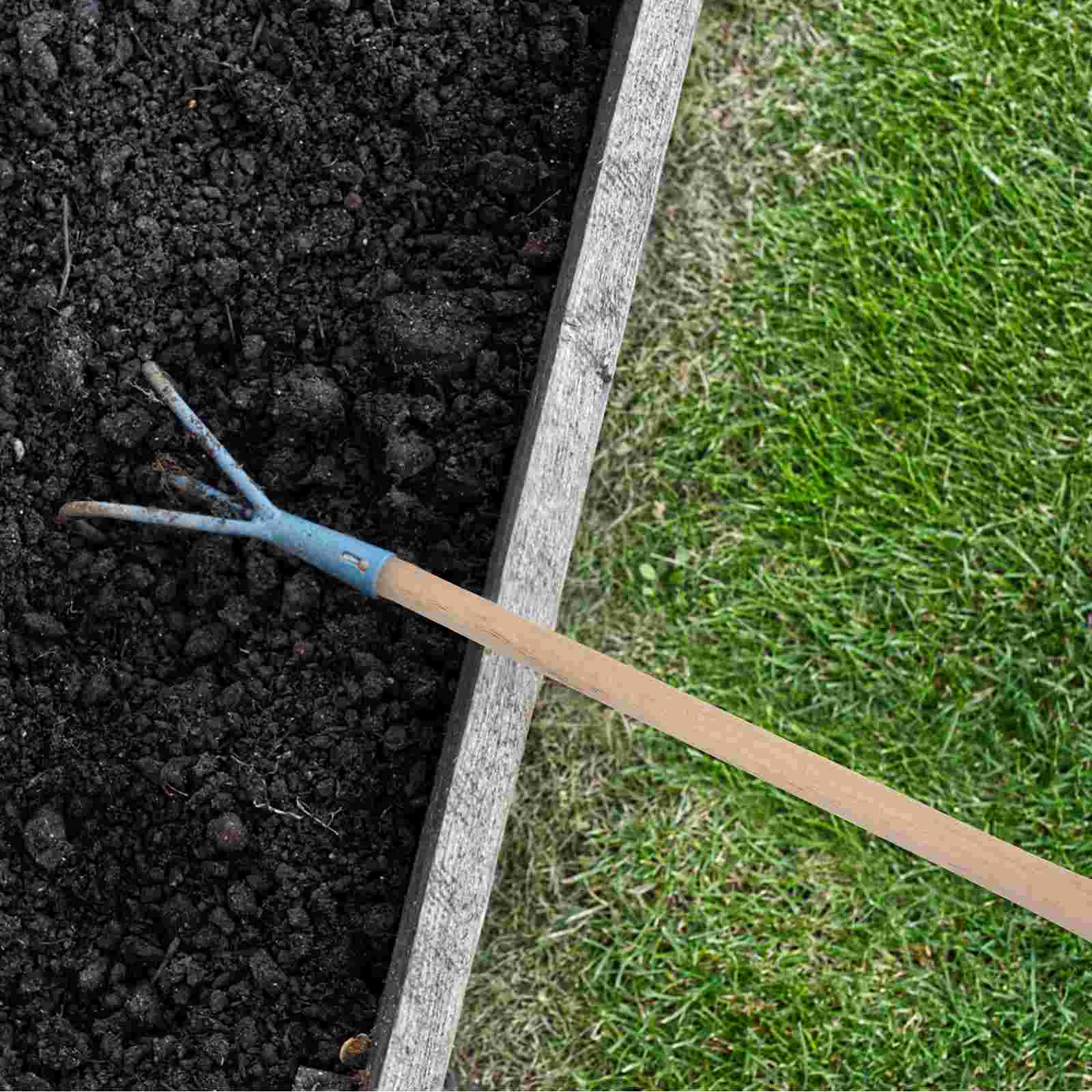 2 Pcs Solid Wood Handle Garden Hoe Grip Replacement Hardwood Handles Tool Sled Staff 6