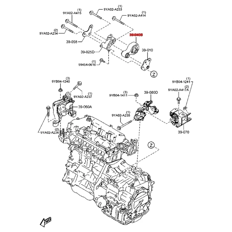 

3Pcs Engine Mount Rubber Set For Mazda 3 Axela CX5 CX-5 2013-2019 KR11-39-070 KR15-39-060A KR12-39-040 Gearbox Bracket