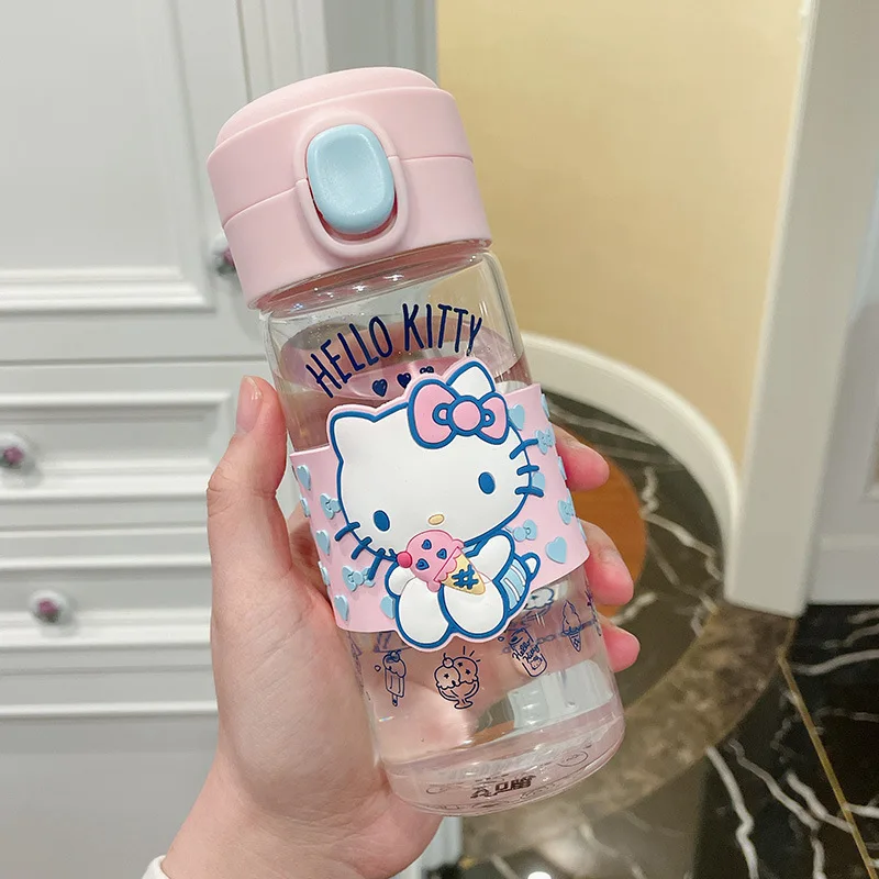 Sanrio Water Cup Hello Kitty My Melody Cinnamoroll Thermos Mug Bambini Sport Per Adulti Bottiglia D'Acqua Portatile All'Aperto Paglia 360Ml