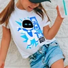 New Astro Bot T-shirt Kids Cute Cartoon Figure Graphic T Shirt Boys Girls Casual Short Sleeve Tops Creative Robot Fashion Tshirt 5
