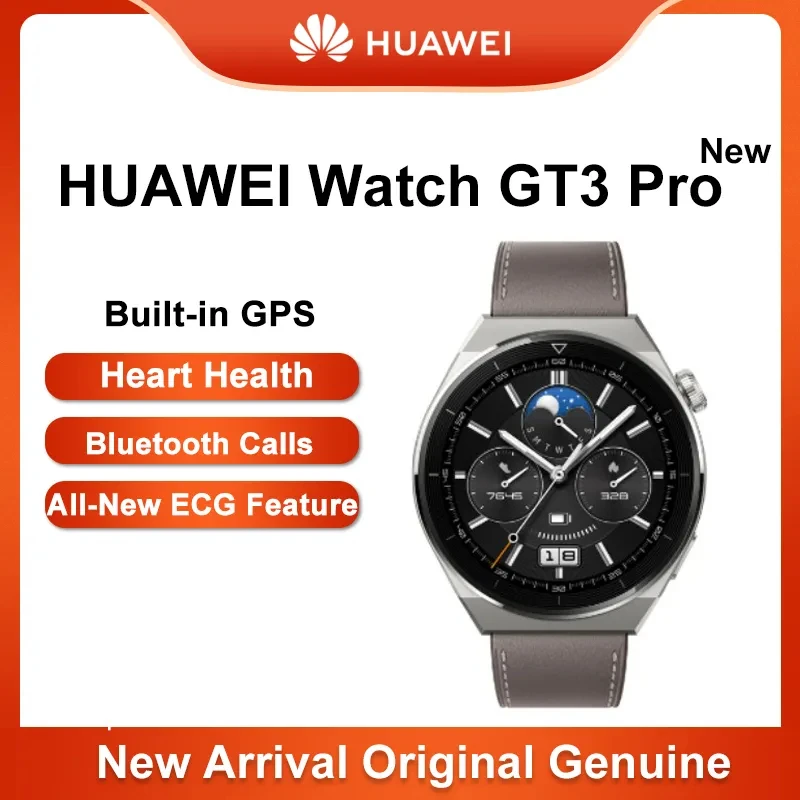 

HUAWEI WATCH GT 3 Pro Smart Watch SpO2 Heart Rate Monitoring ECG All-Day Battery Life Swimming Music Play Bluetooth Calls