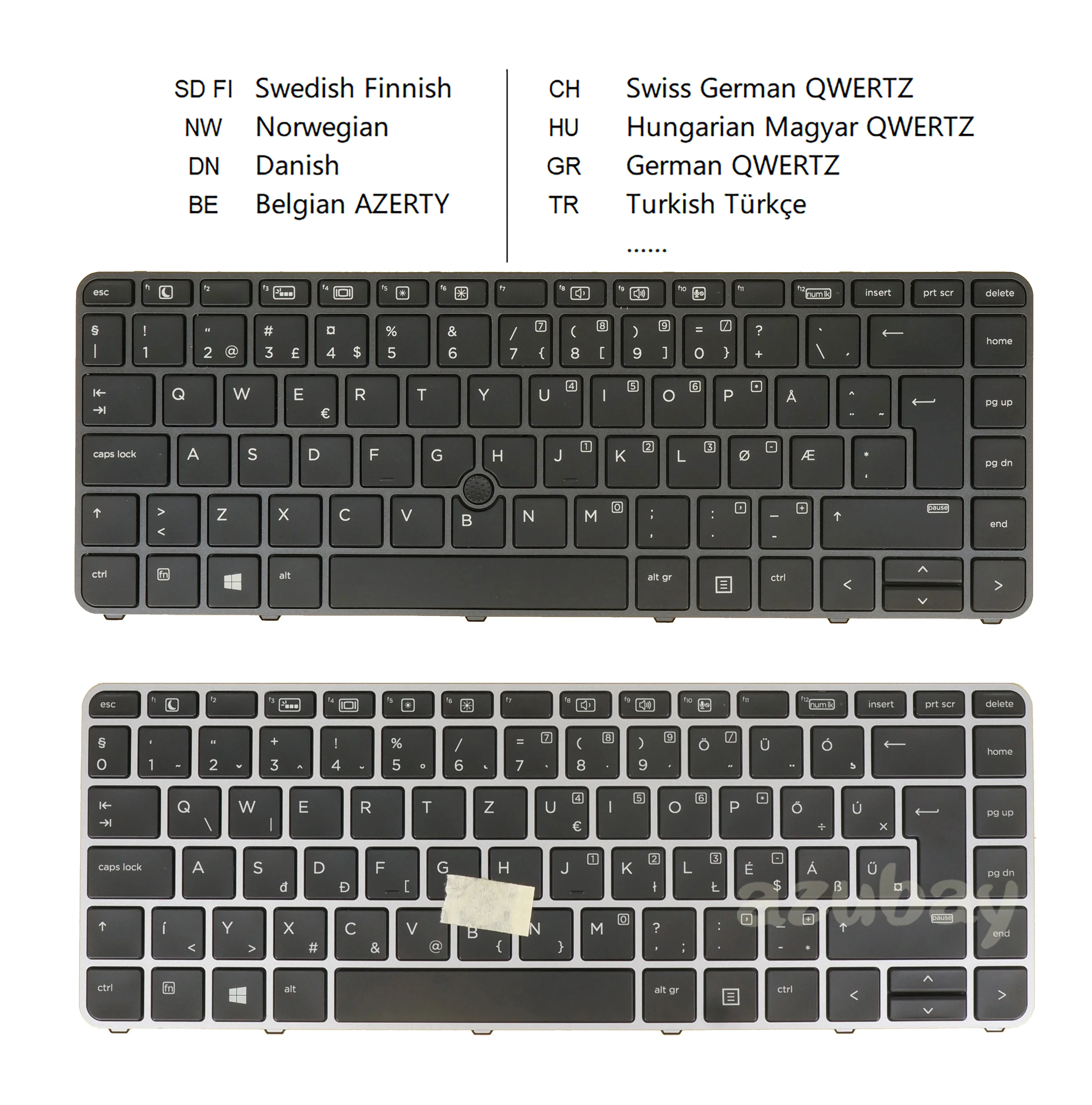 

Backlit Keyboard for HP Elitebook 745 G3 G4, 840 G3 G4 848 G3 G4, 840r G4 Zbook 14u G4 SD FI NW DN CH HU QWERTZ DE TR BE QWERTY