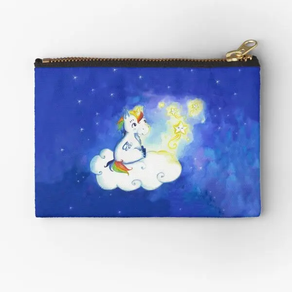 

Unicorn Rainbow On A Cloud In The Stars Zipper Pouches Socks Money Coin Packaging Small Men Pure Storage Women Cosmetic Pocket