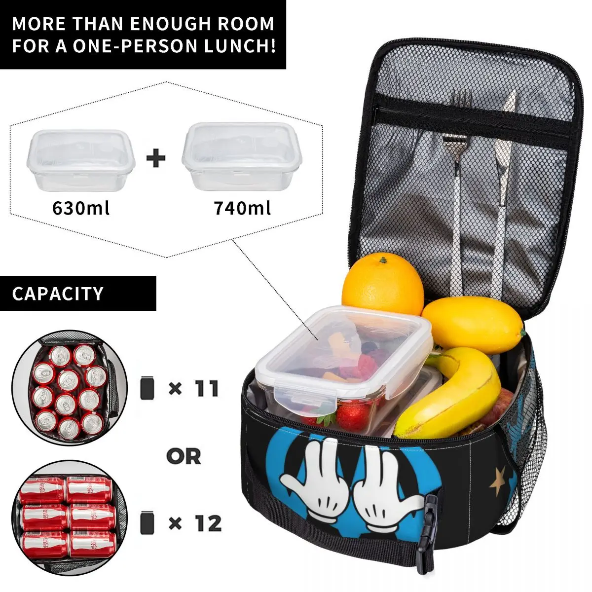 C'est Rapper OM Insulated Lunch Bags High Capacity JUL Lunch Container Thermal Bag Tote Box Office Travel Men Women