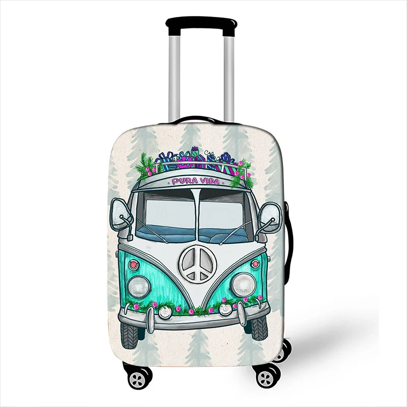 Car Cartoon Thick Stretch Cloth Luggage Cover Trolley Case Dust Cover Suitcase 19-32 Inch Luggage Protctive Travel Accessories 4