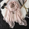 2023 Fashion Printed Dot Chiffon Hijab Scarf Women Pareo Lady Bandanas Beach Towels Summer Muslim Veil Wrap Female Foulard 1