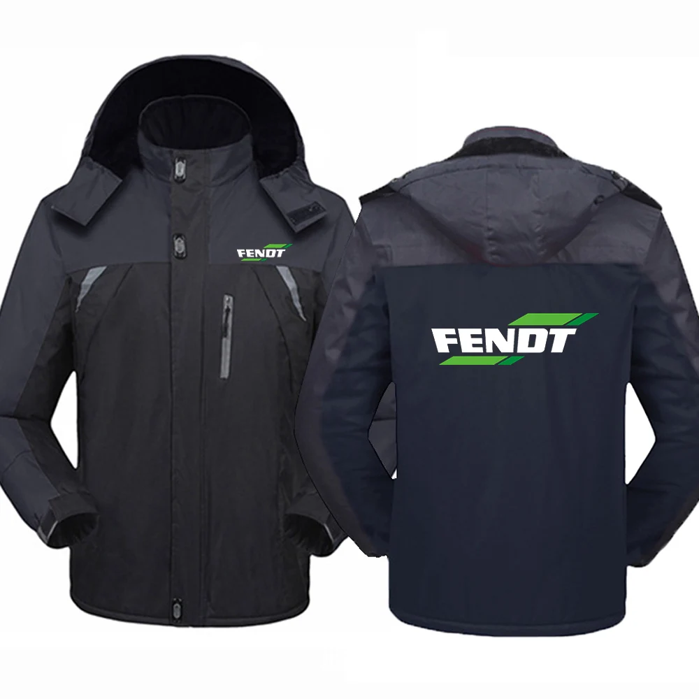FENDT 2023 men's winter new fashion print thick warm coat thick windbreaker casual coat