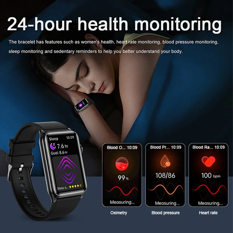 2025 New Smart Watch Men ECG+PPG Blood Pressure Blood Oxygen Health Monitor Sport Fitness AI Vocie BT Call Flashlight Smartwatch 6