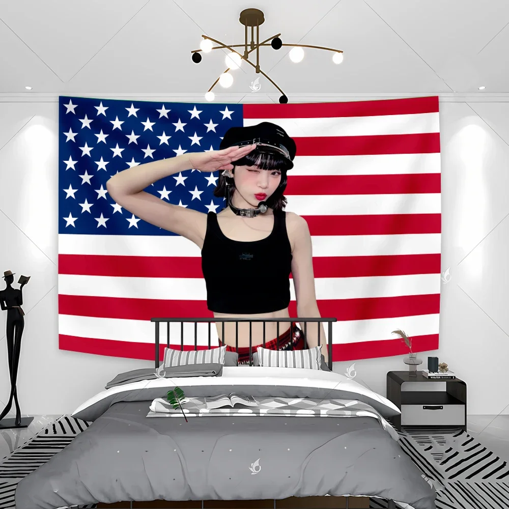 Beauty Girl Chaewons National Chae Flag Home Decoration Wall Hanging Tapestry Decoration Bedroom Sofa Background Cloth