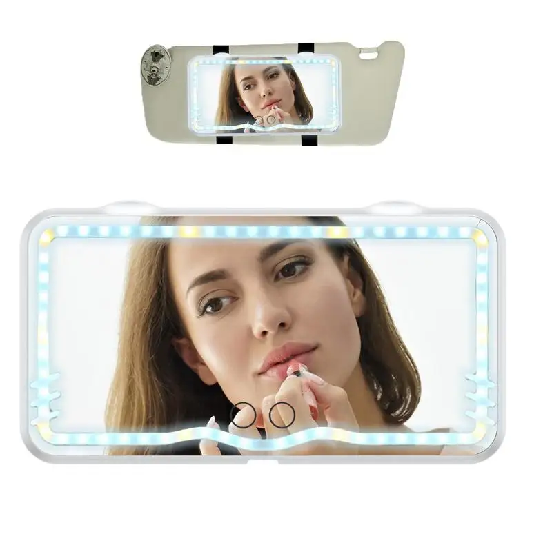 

Vanity Mirror For Car Car Visor Lighted Vanity Mirror Dimmable Car Visor Lighted Mirror Universal Sun Visor Mirror Clip-On Vanit