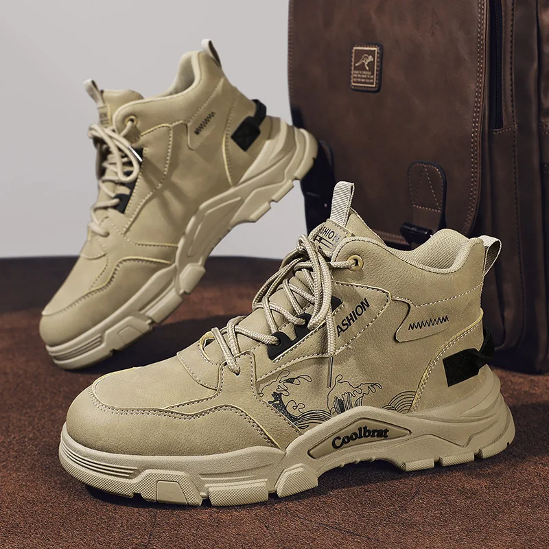 

2024 New Safety Boots for Men Fashion Work Shoes for Men Anti-smash Anti-stab Work Sneakers Indestructible Steel Toe Shoes Male
