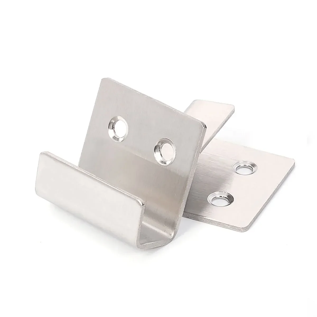 Description Picture 5 of item1Pcs Stainless Steel Hanging Code Tile Display Wall Fixing Clip Buckle Corner Bracket Hanging Tile Mirror Support Hardware