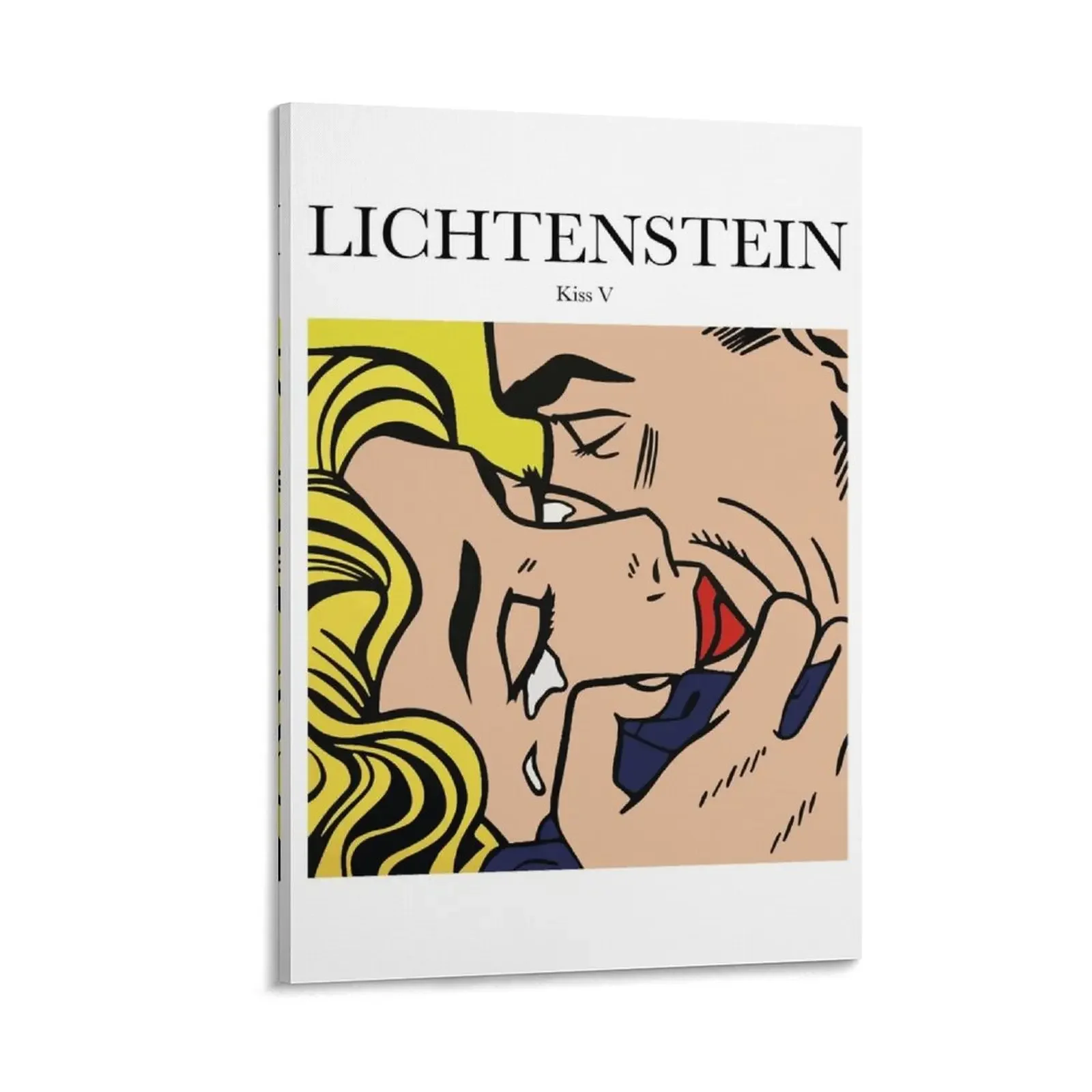 

Lichtenstein - Kiss V Canvas Painting room decorations Wall decoration poster