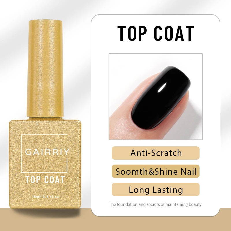 Gairriy Gel Nails 15ml Base Coat Top Coat Matte Coat Primer Function Nail Polish Semi-Permanent Soak Off UV LED Nails Art Salon 4