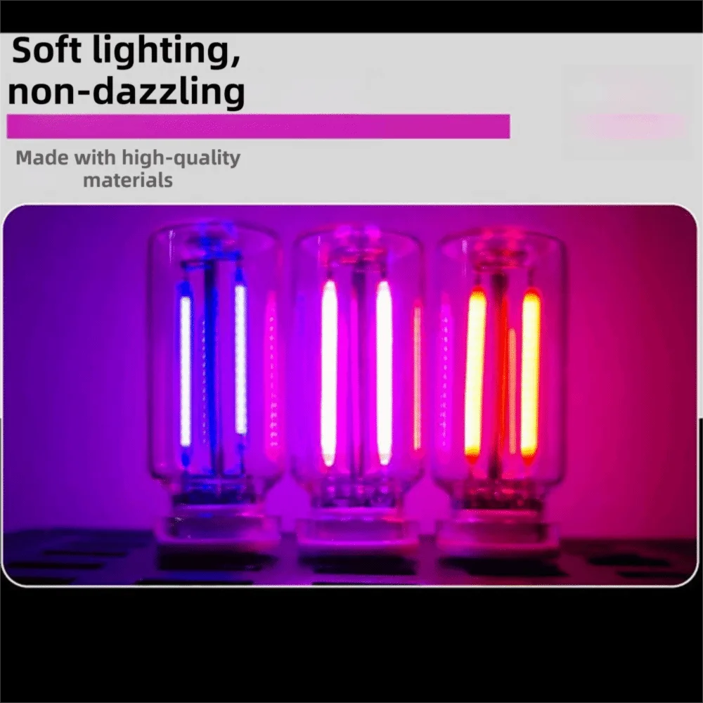 2Pcs 유리 소재 LED 필라멘트 유리 전구 터치 컨트롤 필라멘트 유리 터치 디밍 전구 눈 보호 USB LED 전구