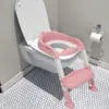 Children Toilet Seat Soft Pad Foldable Adjustable Step Stool Anti-Slip for Kids Comfortable Soft Cushion Toilet Auxiliary Ladder 4
