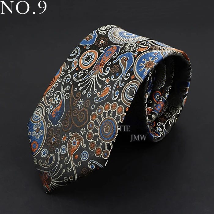 Neue Design Hochzeit Männer Krawatte Grün Wein Rot Braun Paisley Blume Krawatten Männer Business Dropshipping Bräutigam Kragen Zubehör Geschenk – Detail 9