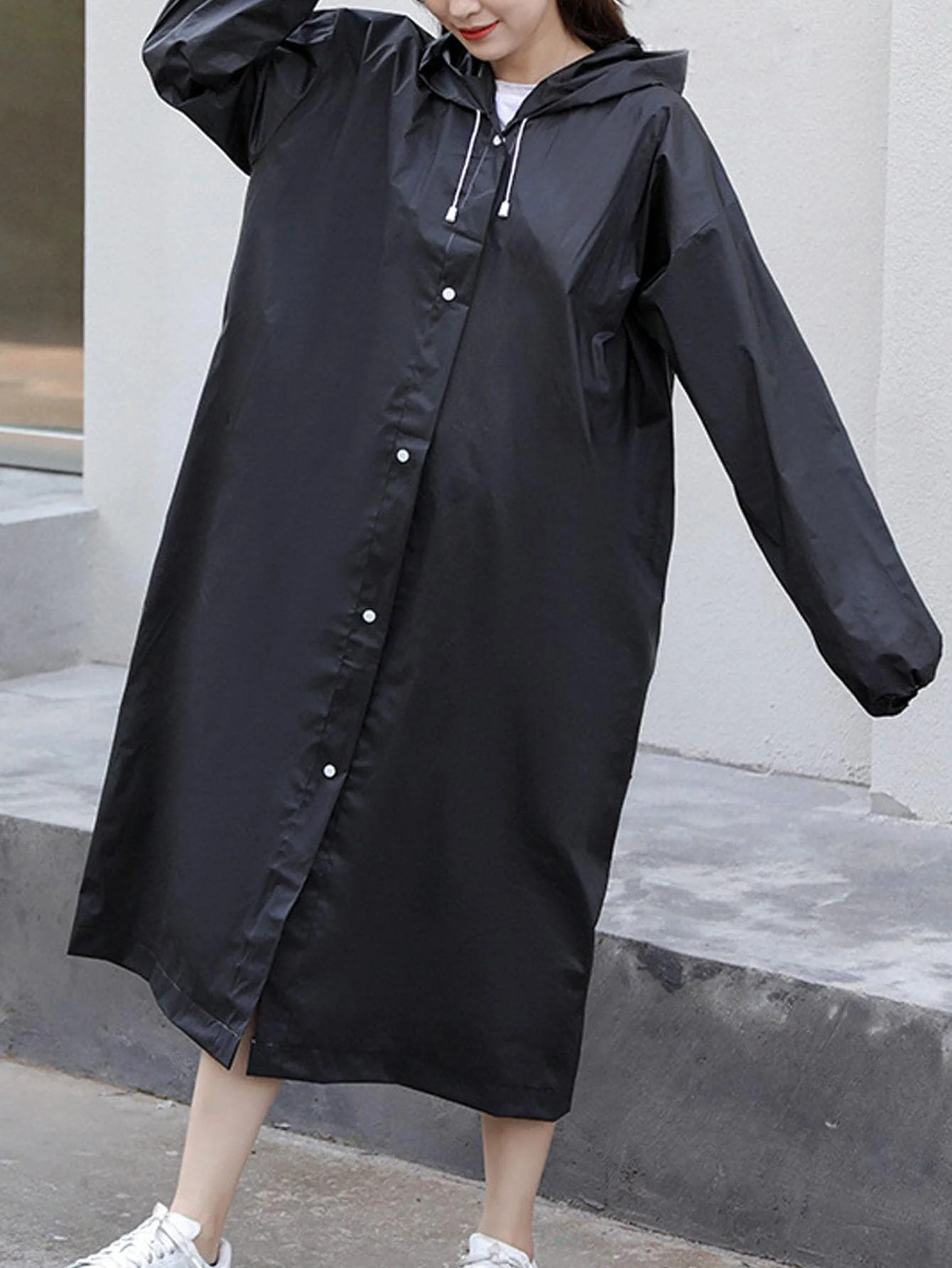 Adult men and women thickened non-disposable one-piece raincoat outdoor travel protection lightweight poncho raincoat poncho