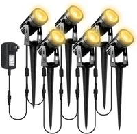 3000K Outdoor Spotlight Garden Landscape Decoration EU/US Plug Floodlight Waterproof Pathway Yard Lawn Lamp 110V 220V Lighti 1