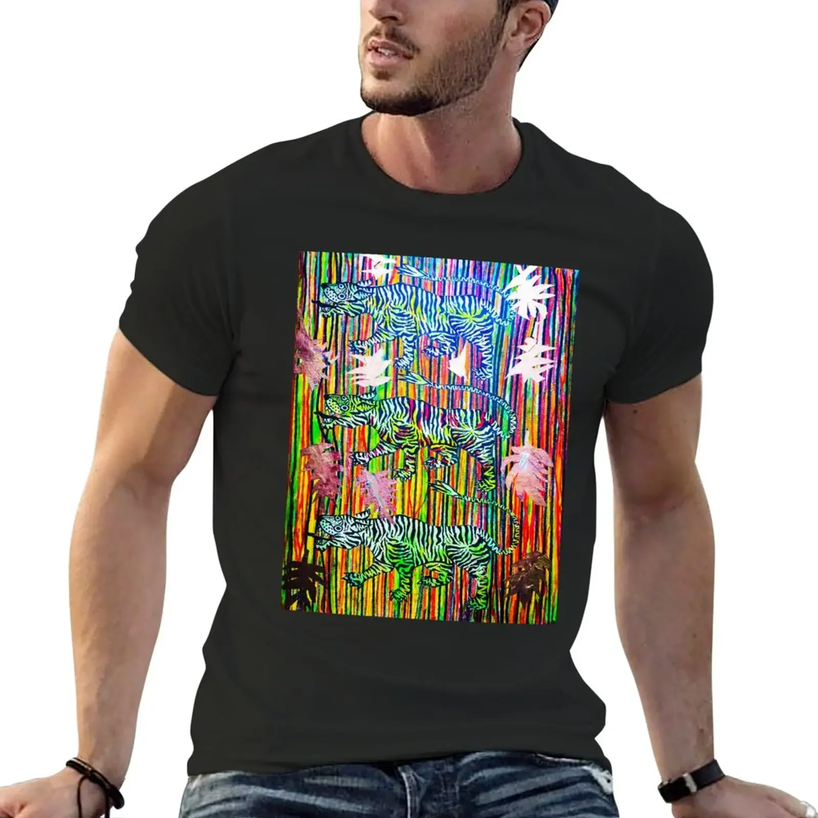 

Tigers in Jungle T-Shirt customizeds Aesthetic clothing men t shirts