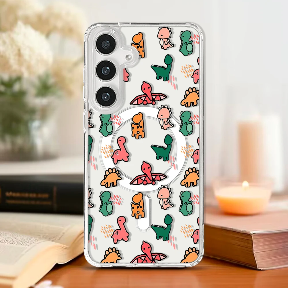 Adorable Dinosaur Magnetic Phone Case with Magsafe Compatibility