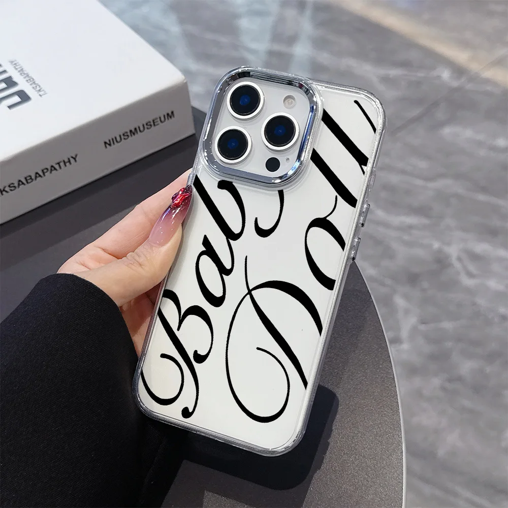 Chic and Playful Baby Doll Transparent Soft Phone Case