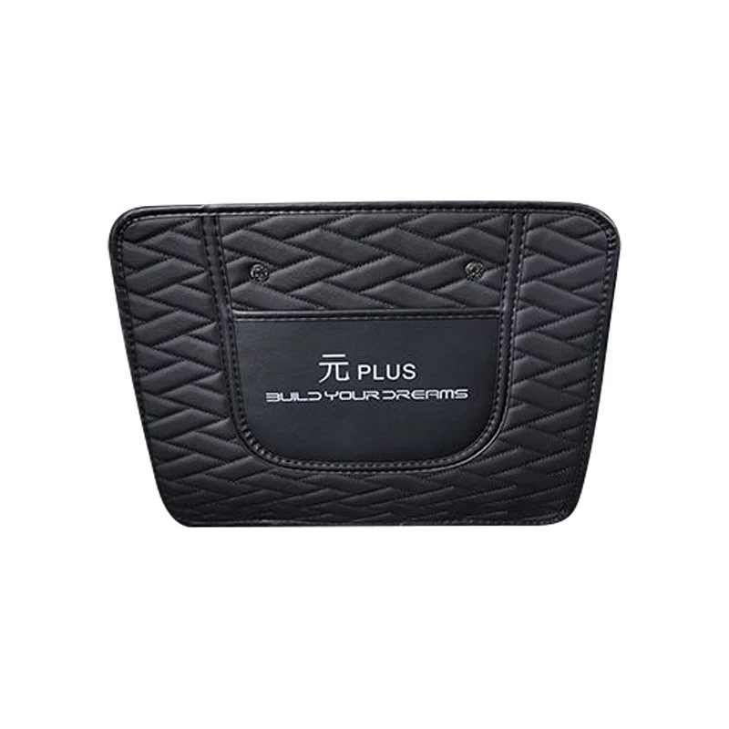 Leather Anti-Child-Kick Pad Car Waterproof Seat Back Protector Cover Mud Storage Bag Interior Accessories For BYD ATTO 3 EV