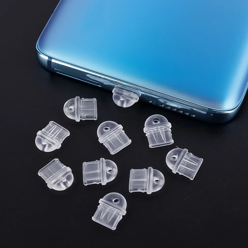 아이폰용 DIY 먼지 플러그, 아이폰 삼성 투명 충전 포트, 3.5mm 이어폰 잭 플러그, Ios C 타입 마이크로 방진 캡 커버