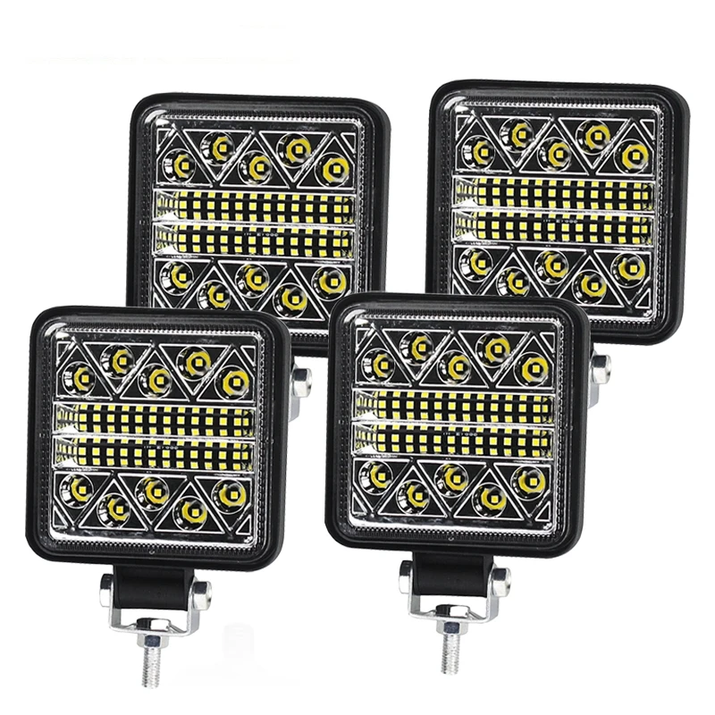 4Pcs 102W Led Light Bar 4 Pollici 3030 Led Spot Work Light Per Camion Fuoristrada Atv Suv Traktors Trattore Jeep Car Fari 12V 24V