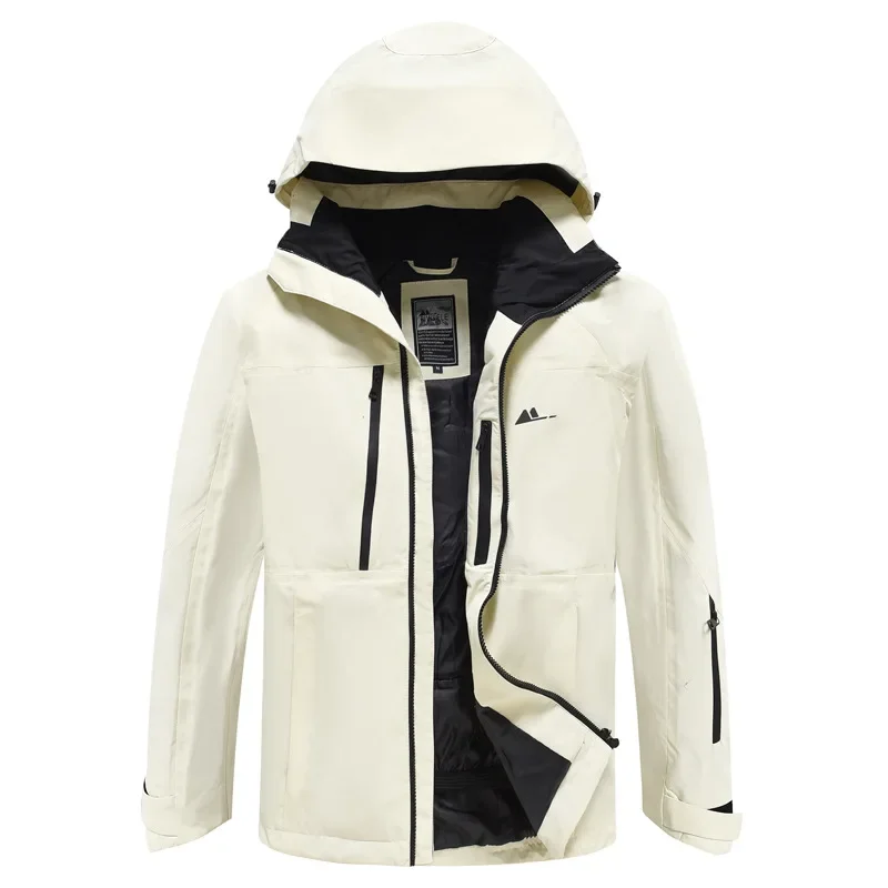 New Windproof Waterproof Ski Clothing for Women Men Single Board Outdoor Sports Warmth and Couple Wear resistant Ski Clothing