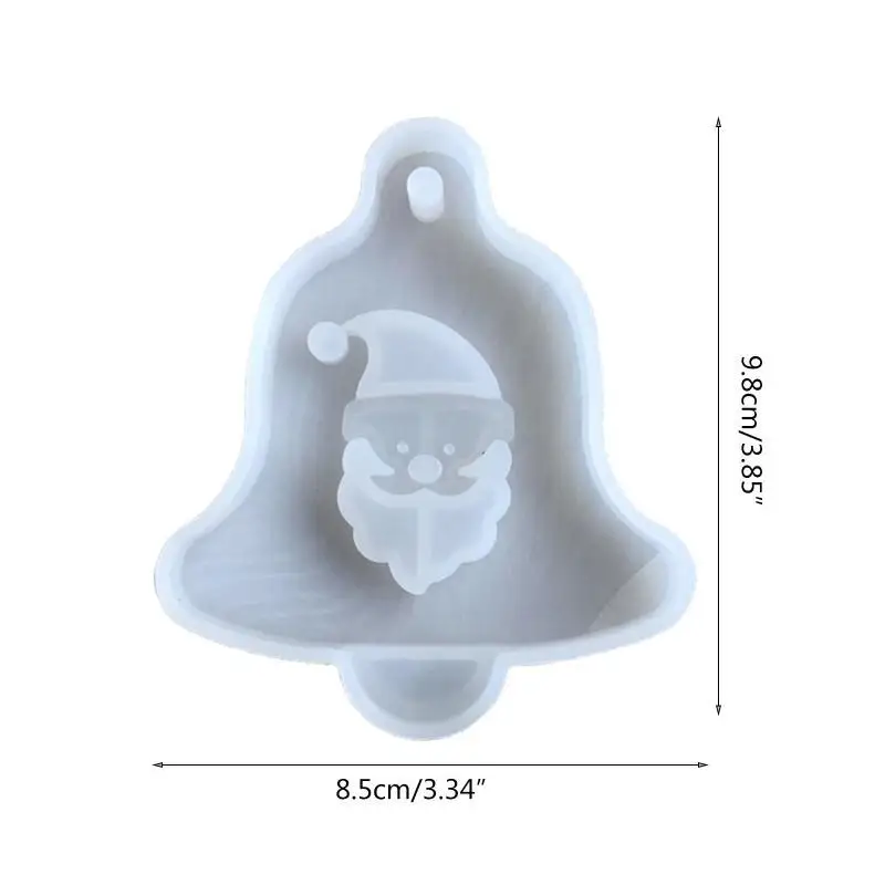 A52E Weihnachten Baum Glocke Elch Anhänger Silikon Form DIY Kunst Handwerk Aroma Wachs Gips Ton Gips Schmuck Machen Harz Form – Detail 9