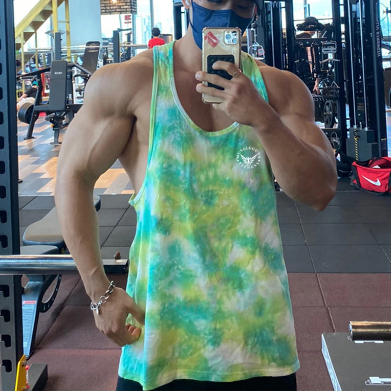 

Men Camouflage Fitness Tank Tops Casual Fashion Print Singlet Gym Mesh Quick-dry Bodybuilding Muscle Sleeveless Loose T-Shirt
